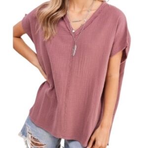 La Miel Cotton Short Sleeve Top Small